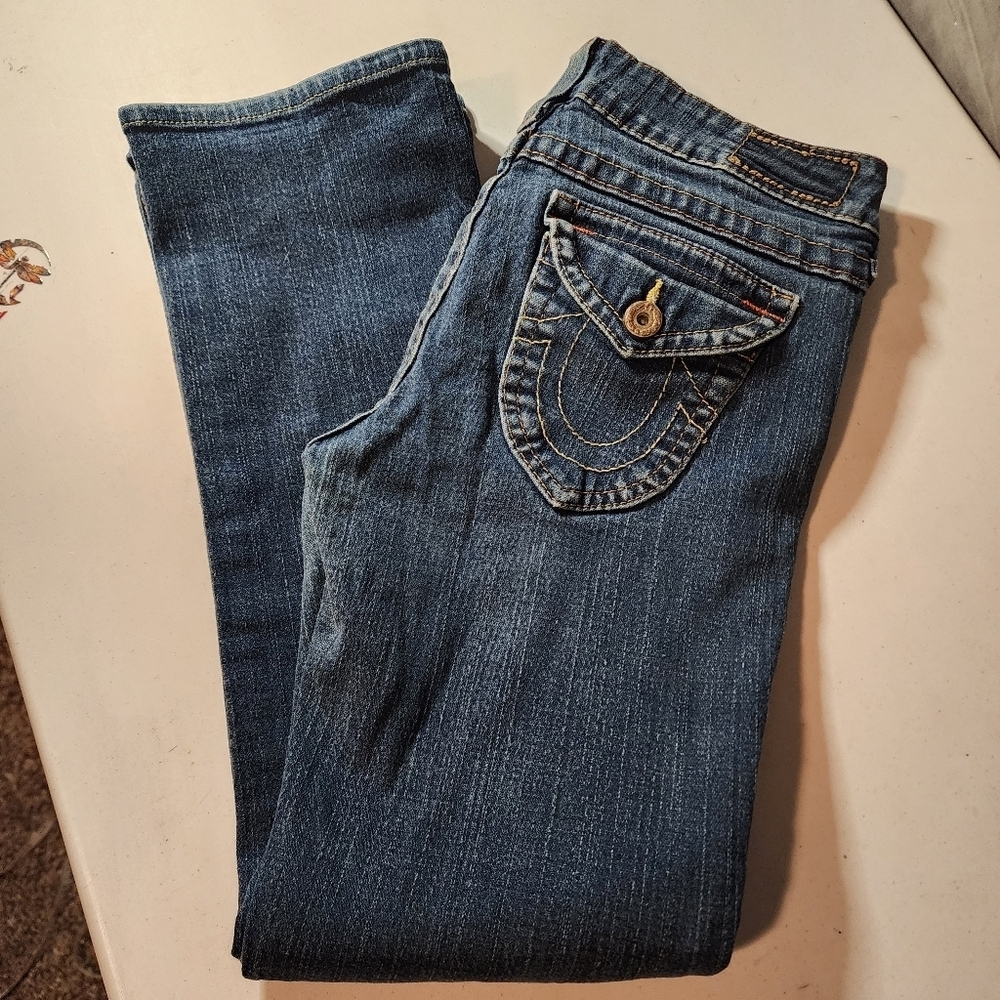 True Religion Dark Blue Boot Cut Women's Jeans Size 28